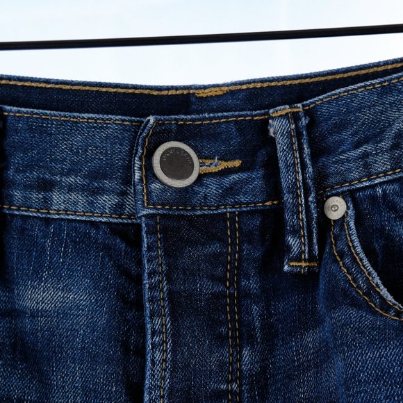 DNKY Dark Wash Distressed Men's Jeans Straight 32x32 - Picture 4 of 9